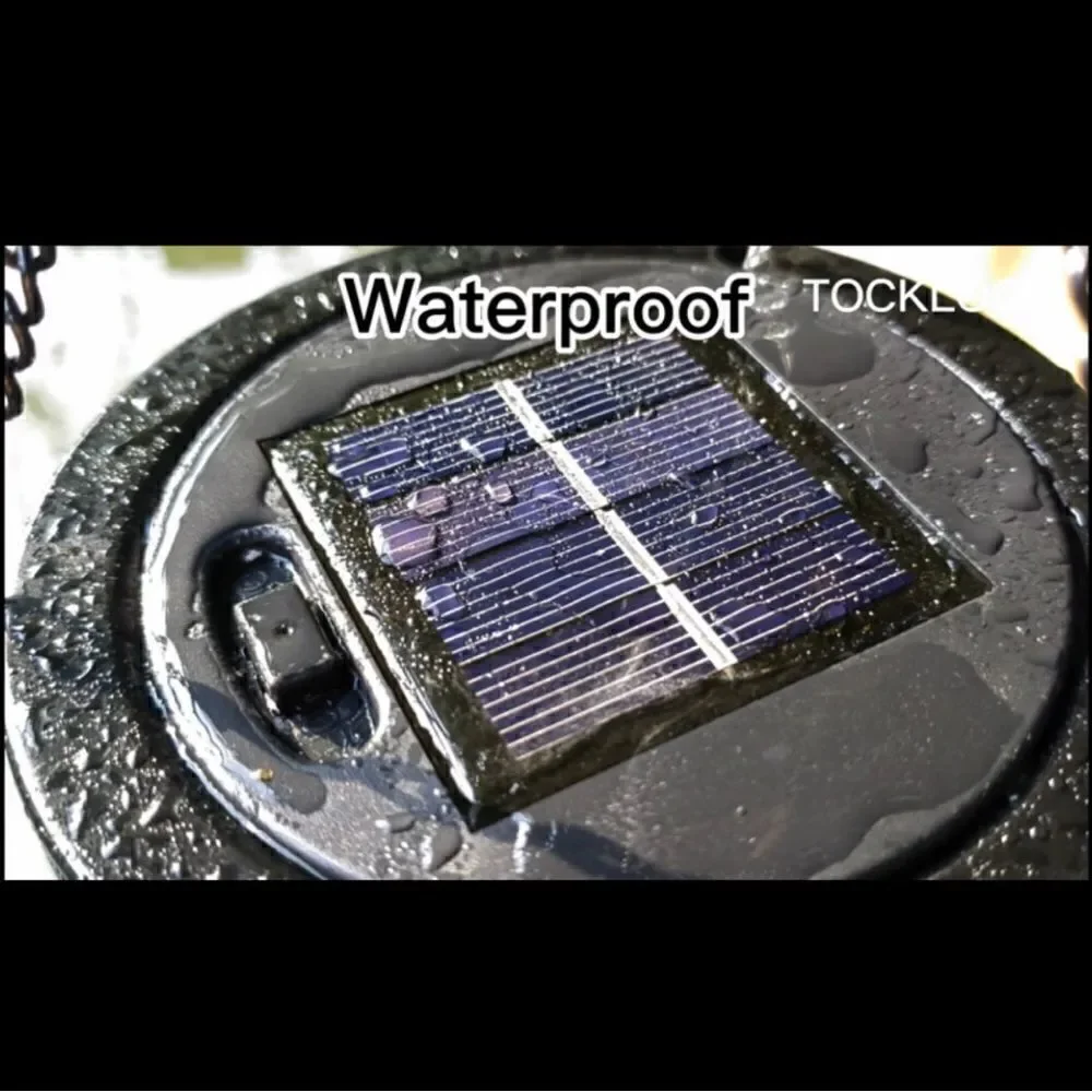 Solar OWL Wind-chimes. Outdoor decor solar powered lights up at night.